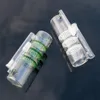 Shishas Glas-Aschefänger Dick und Turbine 14 mm 18 mm Hookahs-Kopf Grüner Aschefänger für Bong-Wasserpfeifen