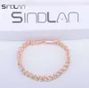 Sindlan pulsera moda joyería de la boda encanto simple Vintage Crystal Rhinestones oro y plata brazaletes para las mujeres