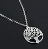 Tree Of Life Pendant Necklace Fashion Silver Wish Women Hollow Sweater Collarbone Chain Necklace Valentine Jewelry Accessory Gifts