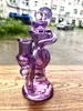 Roken Set, Pijp, Purple Oil Rig, Glass Hookah Bong 14mm Connector, Welkom op bestelling