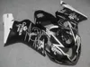 Gratis Custom Fairing Kit för Suzuki GSXR600 GSXR750 2004 2005 Vit Svart GSXR 600 750 K4 K5 Fairings år YR46