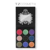 TZ براند 9 Colours Eyeshadow Palette Matte Diamond Glitter Foiled ظلال العيون في One Palette Blush Makeup Set للجمال