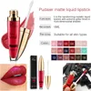 Pudaier Lips Makeup Lip Gloss Pearlite Glitter Velvet Lipstick 18 Kolory Matowe Klasyczne Żywe Lipgloss Diament Wodoodporna Ciecz Szminki