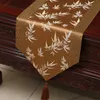 300x33 cm extra lång bambu silke damastast bord löpare jul bröllop parti dekoration bordsduk rektangulär elegant matbord matta