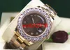 Luxury Watch DayDate 118205 Mens Everose Gold Chocolate Diamond Ruby 41mm Bigger Diamonds Watchs Automatic Sapphire Luminous Me223T