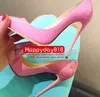 Casual Designer sexy lady Fashion women shoes Pink patent leather point toe high heels thin heeled pumps 120mm 10cm 8cm large size 44