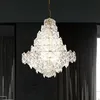 LED Nowoczesne Kryształowe Szklane Żyrandole Oświetlenie Oświetlenie Amerykański Żyrandol Home Oświetlenie Kryte Restauracja Dining Bed Living Room Lampy