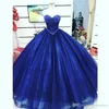 Mor Royla Mavi Pırıltılı Balo Quinceanera Elbiseler Artı Boyutu Sevgiliye Tatlı 16 vestidos de Resmi Giyim Akşam Balo Doğum Günü Pageant Abiye Custom Made