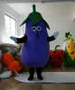 Costumes de mascotte d'aubergine thème animé légumes fruits Cospaly personnage de mascotte de dessin animé Costume de fête de carnaval d'halloween