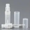 2ml Mini Sample Portable Plastic Perfume Bottle Transparent Black White Color Spray Refillable Bottle Clear Empty Small Bottles LX3961