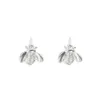 1ペアの女性ファッションシンプルな銀の合金スタッドのイヤリング蜂の形のジュエリーイヤリングエレガントな贈り物