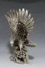 Коллекционные украшенные старые ручной работы Тибет серебро вырезать Орел Dapeng крыло статуя