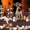 Ny Fashion Crystal Flower Pearls Headpiece Wedding Bridal Headdress Svetsning Fawn Crown Golden Anim LD1801