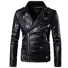 Vente en gros - MarKyi mode hommes manteaux de fausse fourrure slim fit veste en cuir de moto à manches longues pour hommes taille européenne 5xl vestes importées