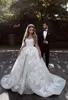 2019 Robes de mariée printemps-été chérie dentelle appliques une ligne robes de mariée avec ruban ceinture sur mesure robes de mariage balayage train