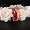 Fieno, fieno, ghirlanda, sposa, abito da sposa, fiori colorati, copricapo, fascia per capelli