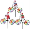 3D GROTE SANTA CLAUS OP FIETS Windmolen Wind Spinner Whirligig Yard Garden Decor