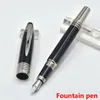 high quality Black metal Fountain pen school office stationery 0.7 nib calligraphy ink pens for business gift