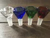 Thick glass Bowl for Bongs hookah Bowls Pipes slides bong smoking color piece oil rigs pieces 14mm 18mm male diamond shape