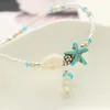 Conque étoile de mer perle chaîne de perles Bracelets de cheville chaîne de pied de plage bijoux de mode pour les femmes livraison directe