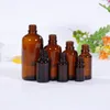 10 ml groene glazen druppelaarflessen voor essentiële oliën / parfum navulbare lege amber fles DIY combineert glazen flessen