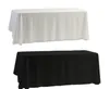 Couverture de table en tissu de table noir blanc en gros pour le décor de fête de mariage de banquet 145x145cm