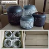 Cilindro chinês lanterna forma de vela hollow out vintage lâmpada de chá de chá de metal preto para aromaterapia com spa de casamento