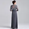 Suits Grey Chiffon Mother's Dresses Beaded Applique Lace Evening Dresses With Lace Jacket Cheap Mother Of The Bride Dresses HY416