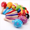 Holz Orff Musikinstrumente Spielzeug Hand Puzzle Spielzeug für Baby Kinder Cartoon Sand Ball Schlachten Musikalische Sinnesspielzeug TO519