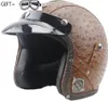 Motorhelm Small Shell Open Face 3 4 Motorcross Casco Capacete Jet Vintage Retro Mae Black1 Helmets330g