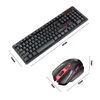Drop Shipping 2.4 GHz Wireless Multimedia Gaming Keyboard Mouse Combo Set med USB-mottagare för PC Laptop Notebook Desktop