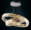 LED Crystal Chandelier Light Modern LED Circle Chandelier Lamp Hanging Lustres LED Ring Lighting Home Decoration