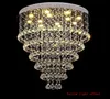 Modern LED Crystal Chandelier Stor K9 Crystals Takbelysningsarmaturer El Projects Stapplampor Restaurang Cottage Lights297L