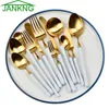 Jankng 1-Stuk 304 roestvrij staal servies set boter mes dessert vork westerse bestek servies set keukenaccessoires