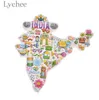 Lychee National Panorama Resin Fridge Magnet France Australia Canada India Refrigerator Magnets Travel Souvenirs Home decoration