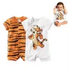 Summer Baby Boys Rompers tiger Clothes Cotton Newborn Clothes Short Sleeve Romper Toddler Girl Clothing Set