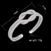 Ny 925 Sterling Silver Mesh Manschettband Bracelets 5 Design Kvinnors dubbelkabel Twisted Open Bangle för damer Hypoallergena Mode Smycken