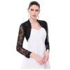 Outono Queda Casacos Mulheres Manga Longa Encolhido Shrug 2018 Preto Verde Noite de Casamento Casaco de Baile Wrap Plus Size Mulheres Bolero Rendas D1891803