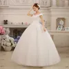 Tamanho personalizado Barato Princesa Laço V-Neck Vestido de Noiva Vintage Vestido De Noiva 2018 Estilo Vestido de Noiva