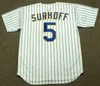 Milwaukee 4 PAUL MOLITOR 5 BJ SURHOFF 19 ROBIN YOUNT 23 TED SIMMONS 30 MOOSE HAAS camisa de beisebol costurada