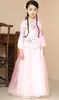 Новые дети китайский традиционный костюм Top + юбка 2 шт. Девушка китайский Hanfu костюм принцессы танцевальная одежда 18