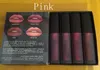 Drop Ship Liquid Lipstick Kit den röda nakna Brown Pink Edition Mini Liquid Matte Lipstick 4st/Set (4 x 1,9 ml) Holike