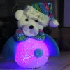 2020 Luce natalizia con pupazzo di neve a led Natale Padre Cervo Orso luce notturna riso cristallo pupazzo di neve Regali di Natale luci pendenti albero