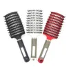 Femmes Hair Saldp Massage peigne Bristle Nylon Hair Brush Wet Curly Détangler Brosse de cheveux pour les outils de coiffure de coiffure Salon1610009