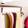 New Bathroom Door Kitchen Towel Over Holder Drawer Hook Storage Scarf Hanger Cabinet Hanging Stainless Steel Towel Rack Hot A12