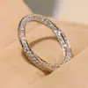 Cute Victoria Wieck Luxury Jewlery 925 Sterling Silver Corss Band Pave White Saffiri