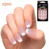 24pcs pre design falska naglar franska falska naglar vackra nageltips för nagelkonst mode fingernail gratis lim