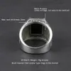 Vintage anneau Men Real Pure 925 Bijoux en argent sterling Black Obsidian Natural Stone Rings For Mens Punk Rock Fashion Y18907054985833