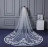400cm * 300cm 대성당 길이 1 레이어 Applique Edge Wedding Bridal Veils