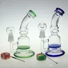 glass water pipe honeycomb perc glass concentrated oil rigs with wax oil container and dabber nail